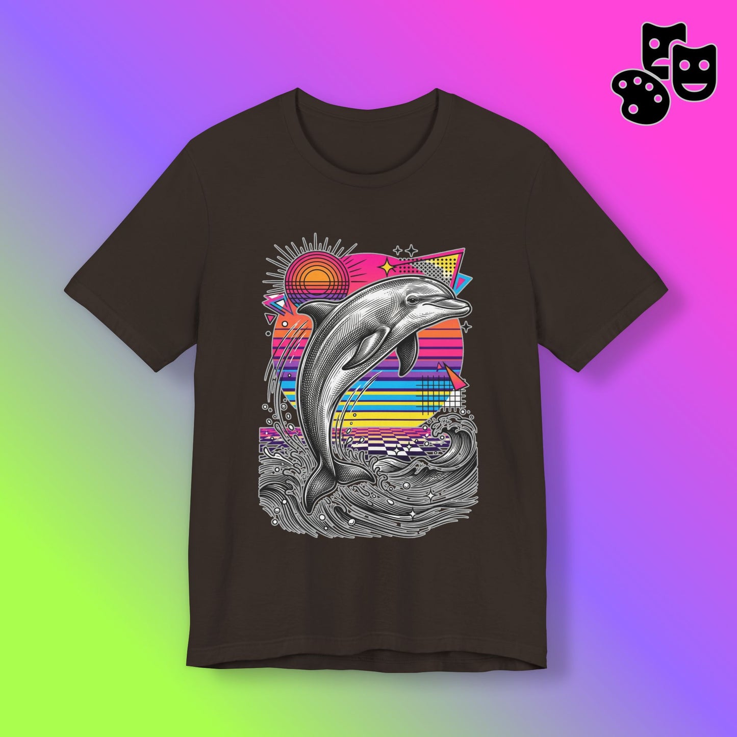 Dolphin Retro Graphic