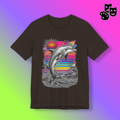 Dolphin Retro Graphic