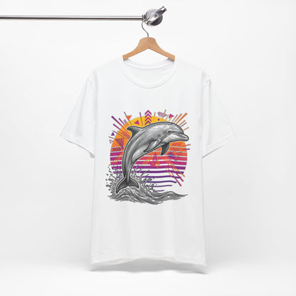 Retro Tropical Dolphin