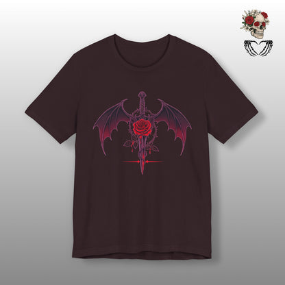 Gothic Rose and Dagger Tee