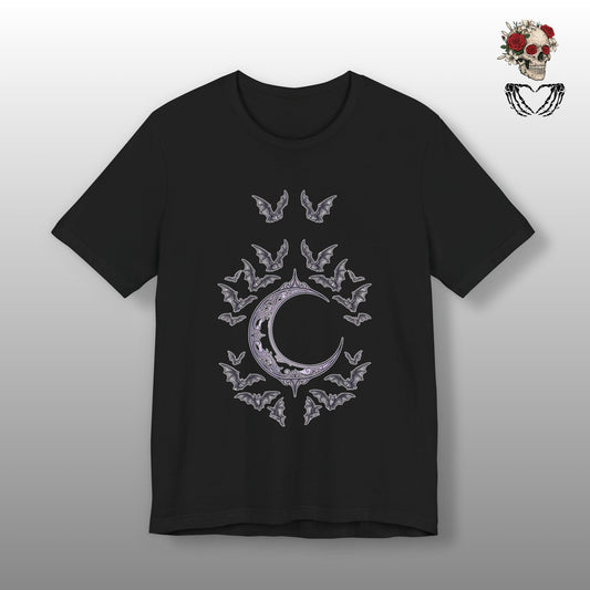 Crescent Moon & Bats