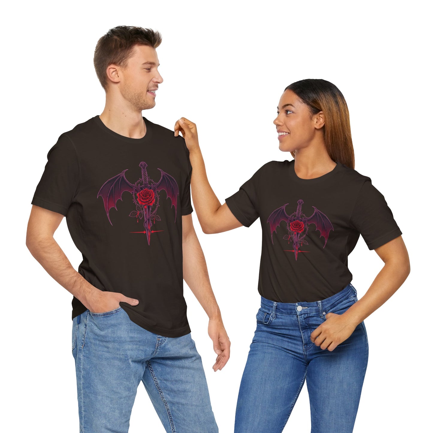 Gothic Rose and Dagger Tee