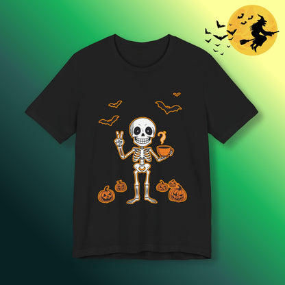 Halloween Skeleton Coffee & Peace
