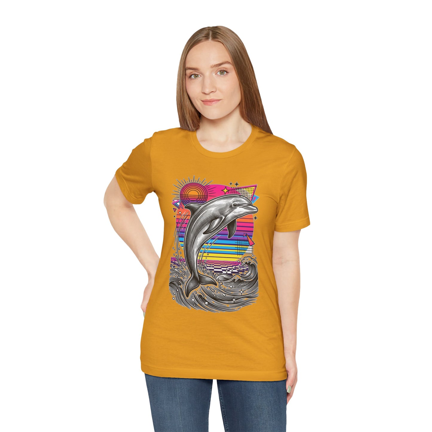 Dolphin Retro Graphic