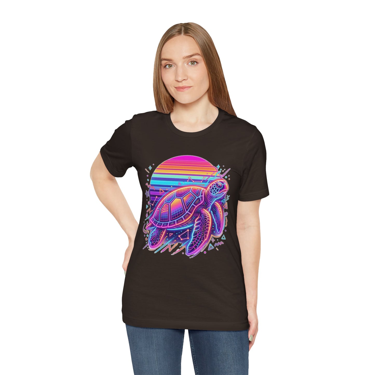 Retro Sunset Turtle