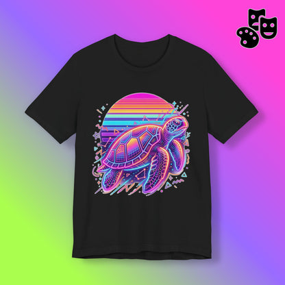 Retro Sunset Turtle