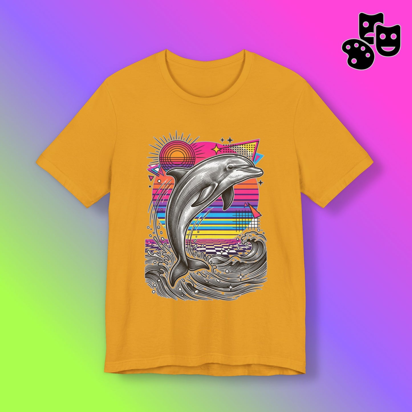 Dolphin Retro Graphic