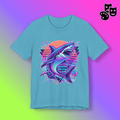 Retro Neon Shark