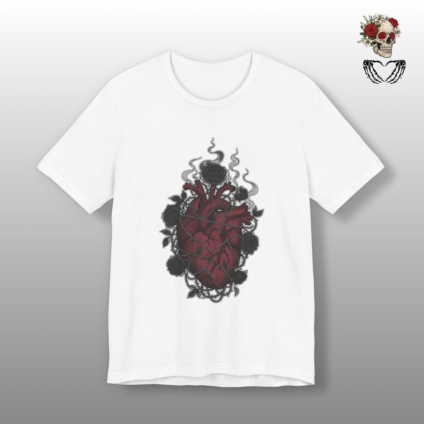 Dark Floral Gothic Heart