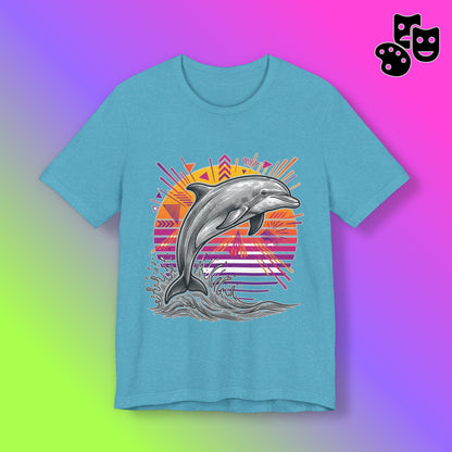 Retro Tropical Dolphin