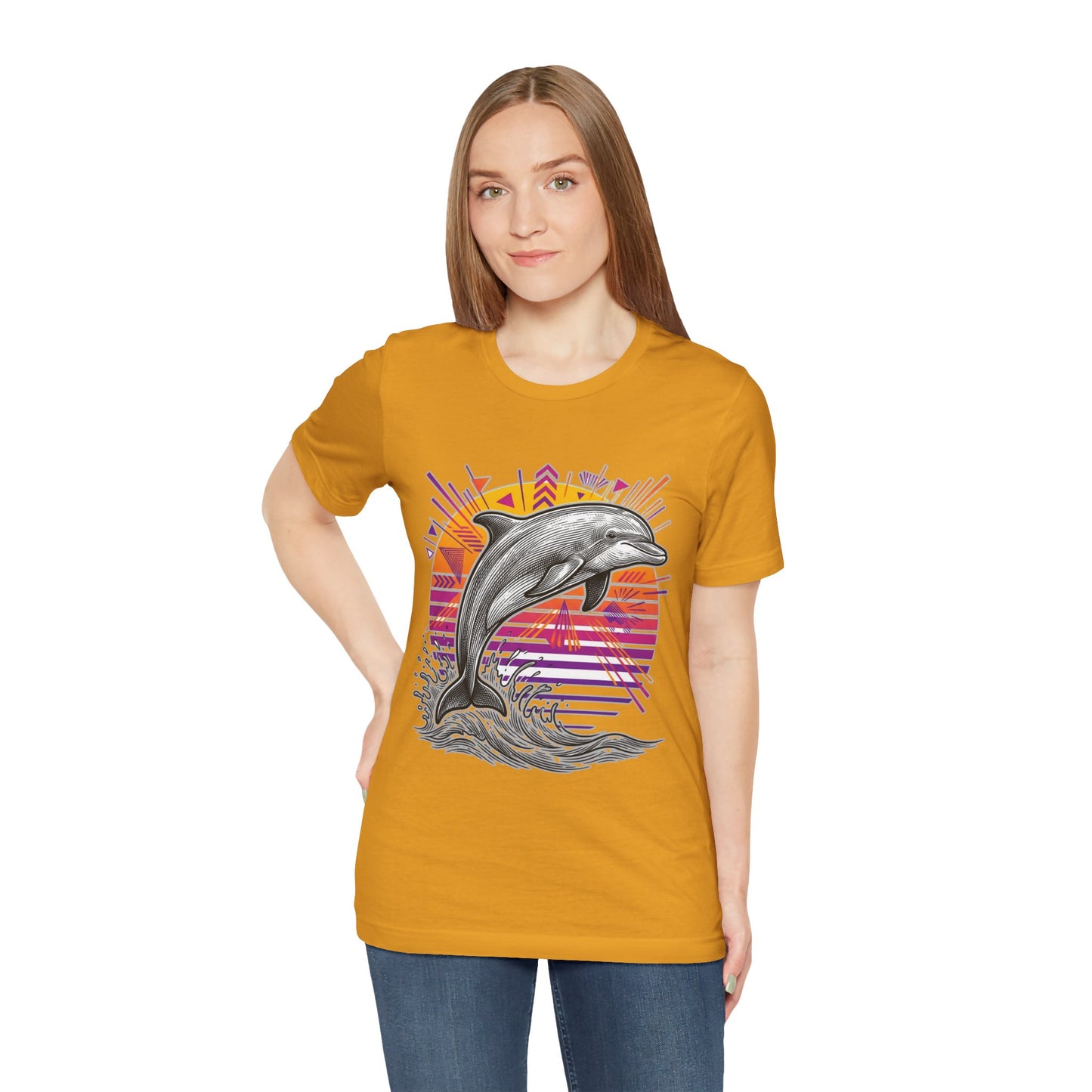 Retro Tropical Dolphin