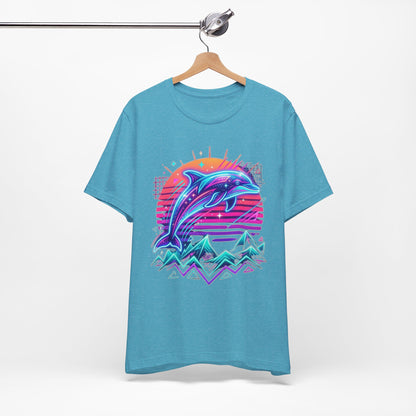 Retro Neon Dolphin