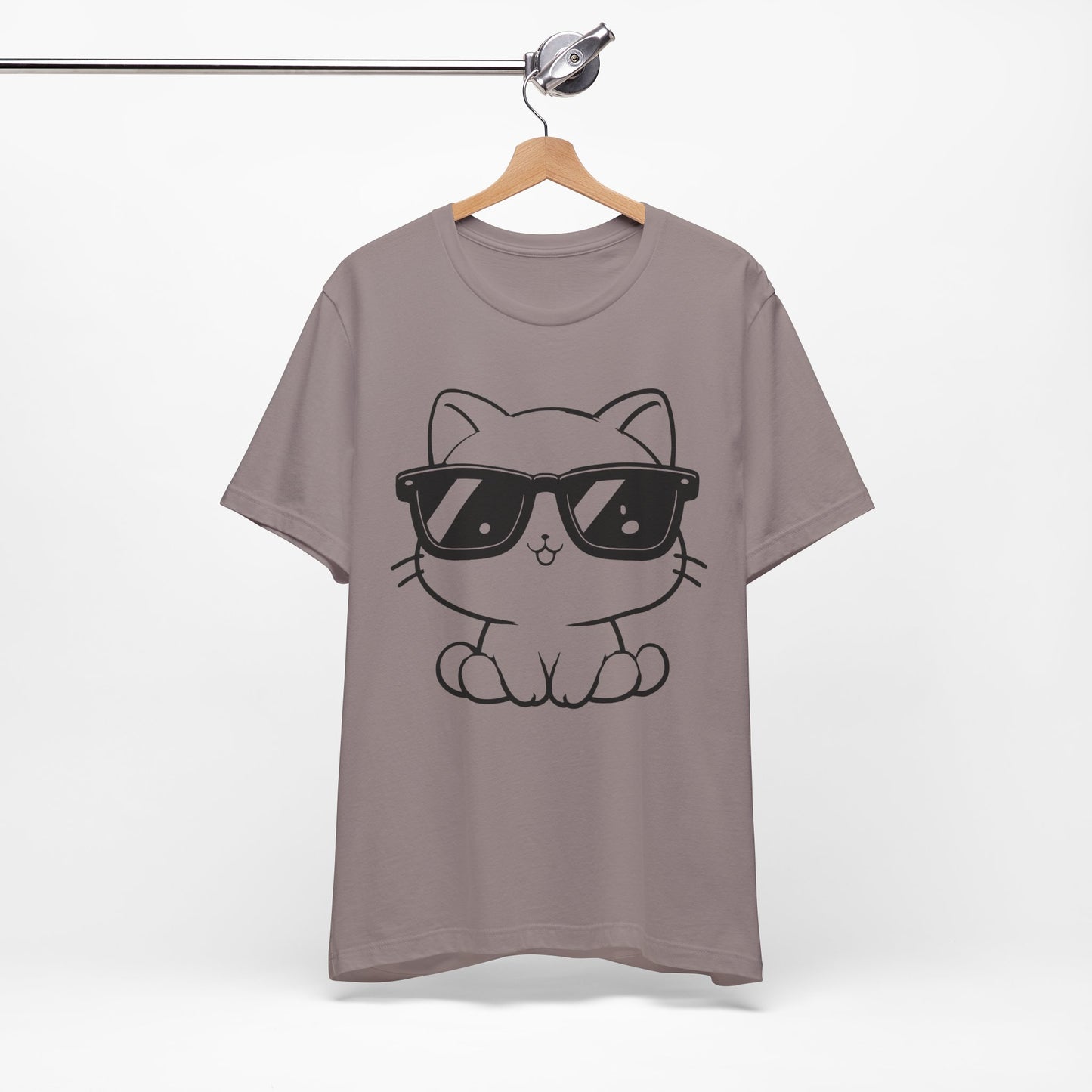 Cat Sunglasses Line Art Tee