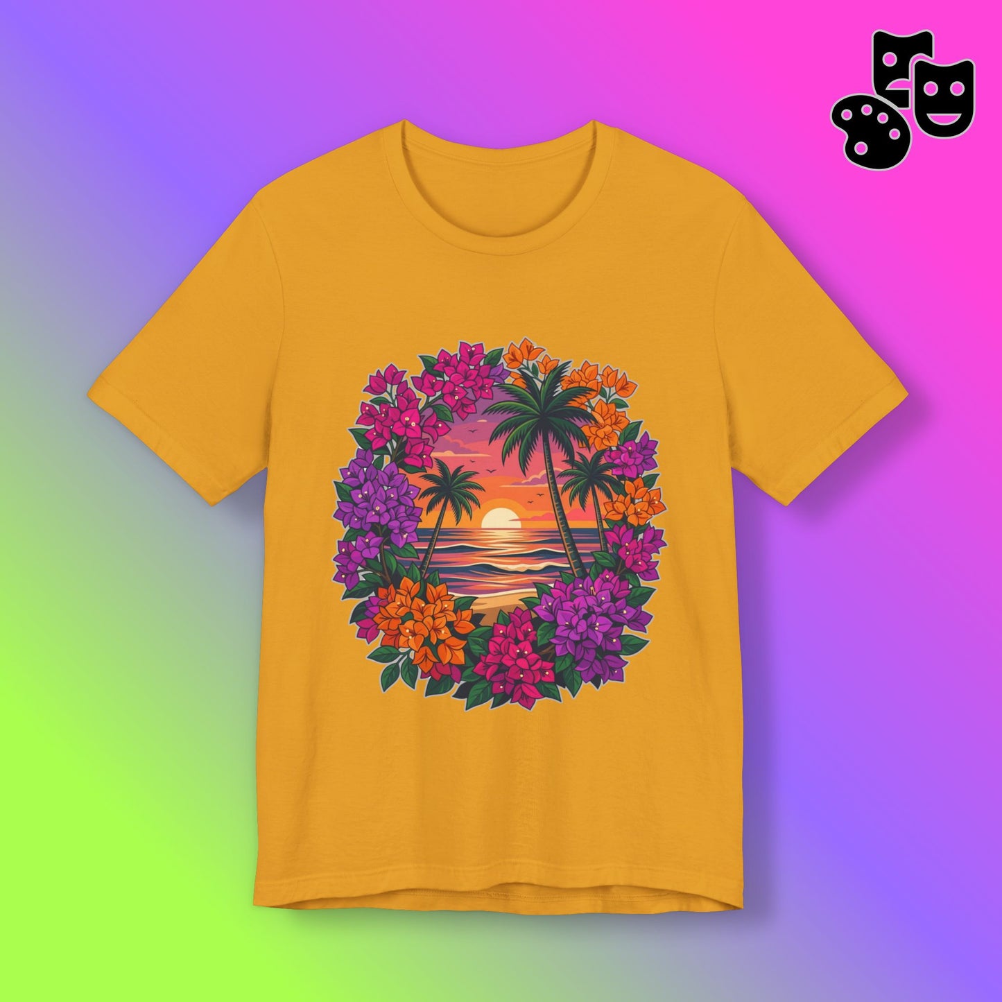 Sunset Floral Tropical