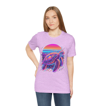 Retro Sunset Turtle