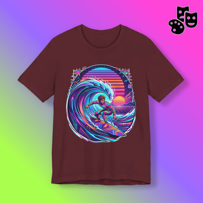 Retro Sunset Surfer