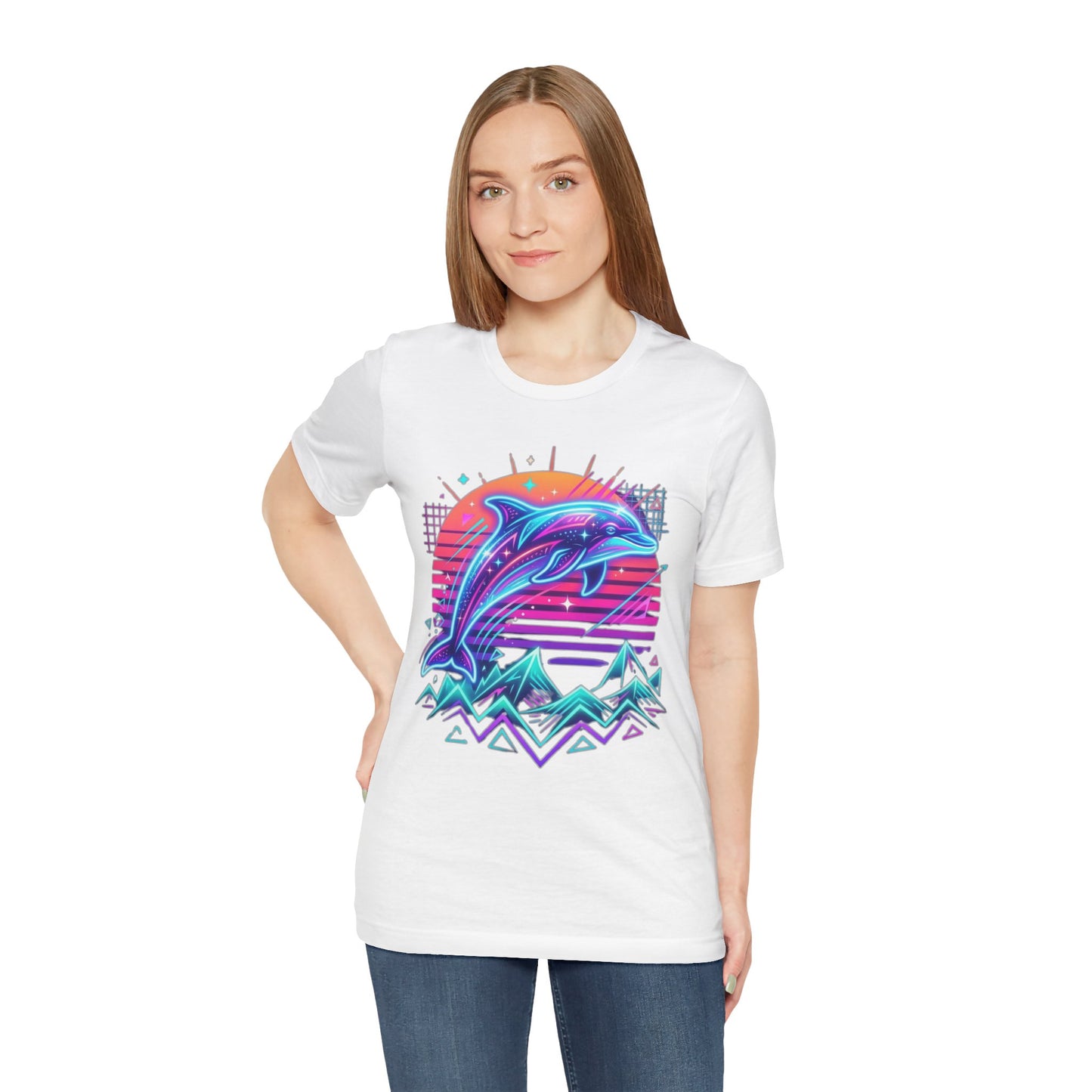 Retro Neon Dolphin