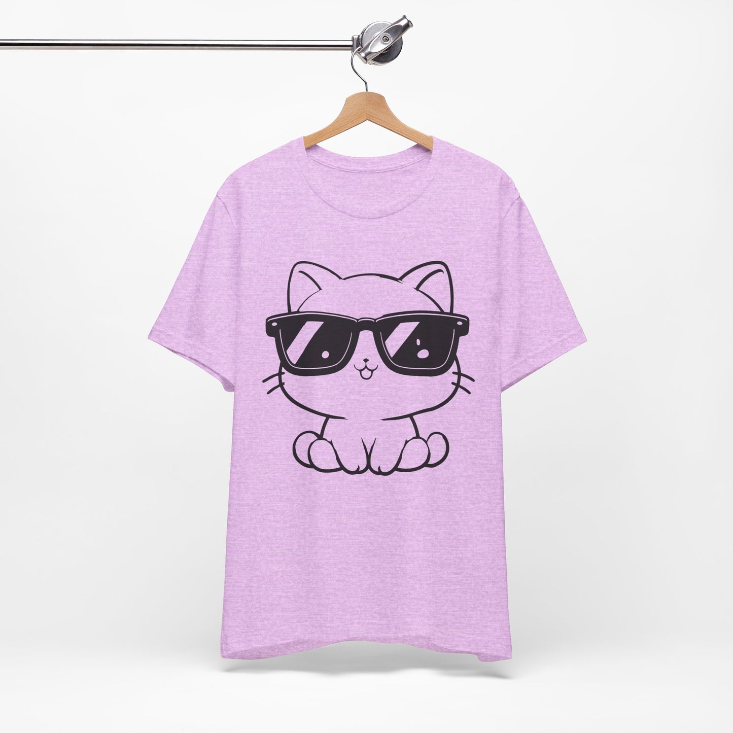 Cat Sunglasses Line Art Tee